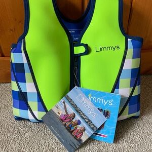 Limmys Kids Swim Vest in Green and Blue
